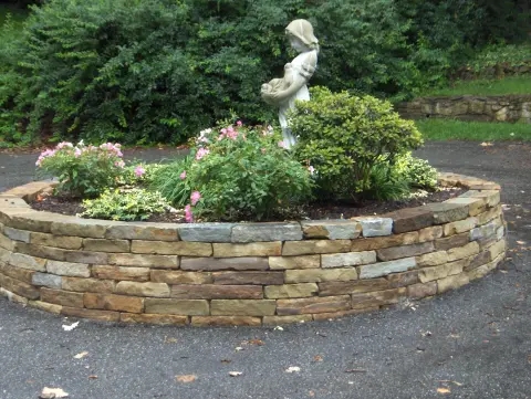 Cut-stone planter
